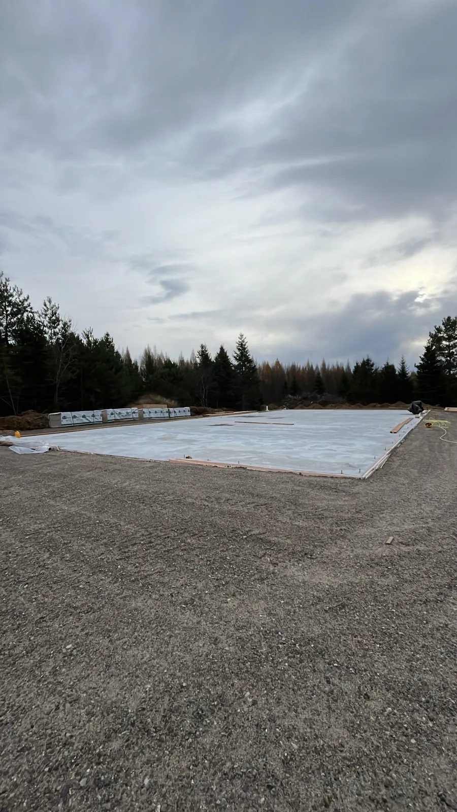 Poured concrete foundation slab